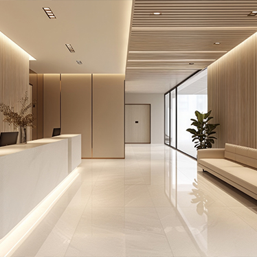 Abbildung eines Eingangsbereichs eines modernen Hotels